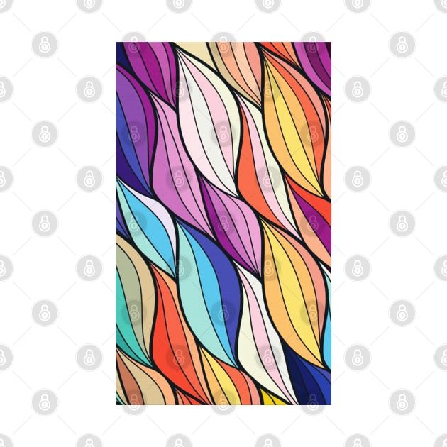 Beautiful Abstract Colorful Leafy Pattern Artwork by Artistic muss