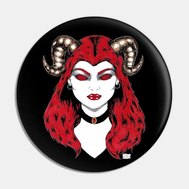 Demon Girl Pin by Diabolical Art