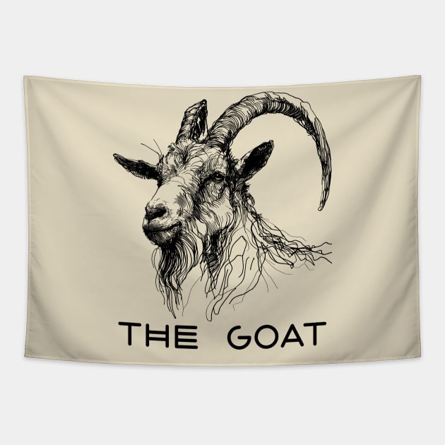 the goat tshirt, the goat, whos the goat, i am the goat Tapestry by Thunder Biscuit