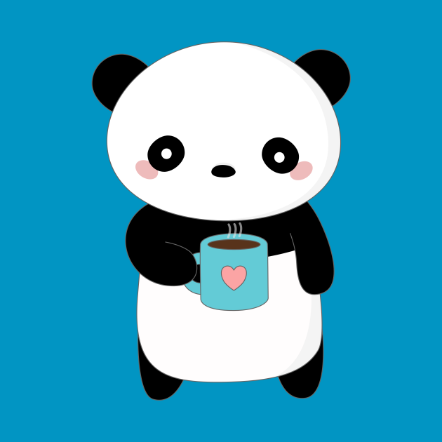 Kawaii Panda Coffee Lover T-Shirt - Kawaii Panda - T-Shirt | TeePublic