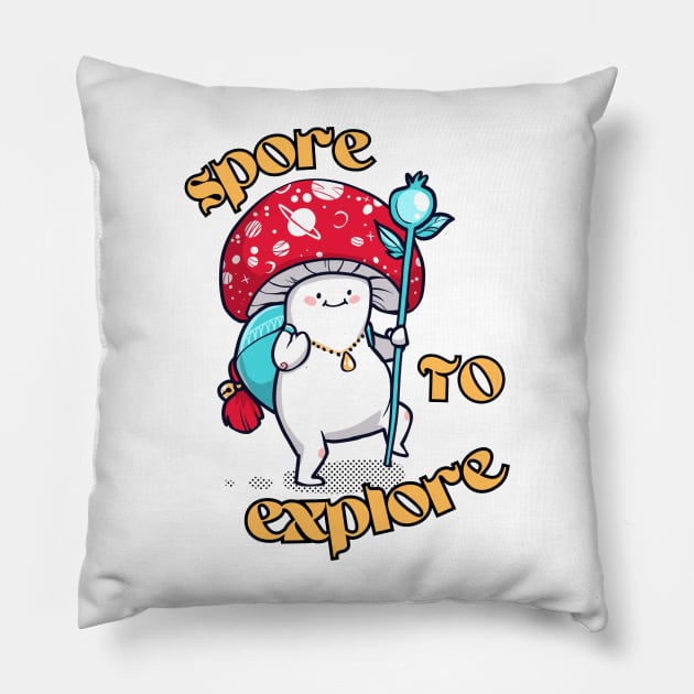 Spore to Explore Pillow by Lorn Tees