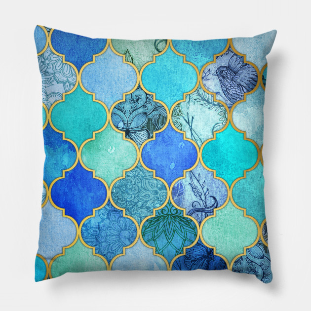 cobalt blue throw pillows