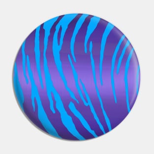 Metallic Tiger Stripes Purple Blue Pin