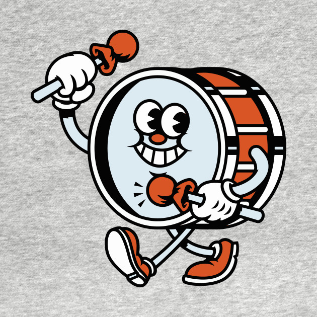 Discover Retro Bass Drum Cartoon - Bass Drum - T-Shirt