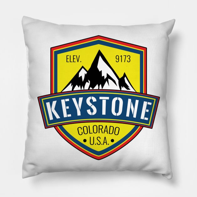 Skiing Keystone Colorado Ski Snowboarding Pillow by heybert00