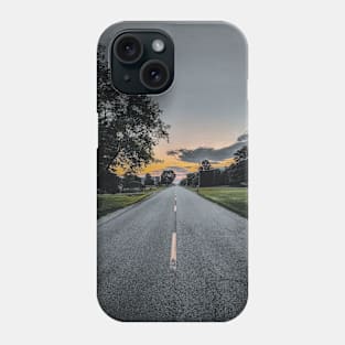 Sunrise on a Road Somewhere V2 Phone Case