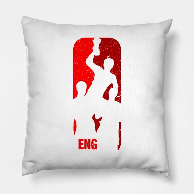 Major England 1966 Jules Rimet Red White Pillow by Culture-Factory