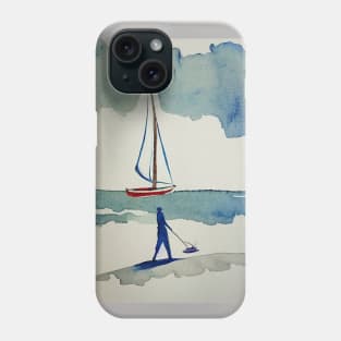 Sailing Boat and Man Phone Case