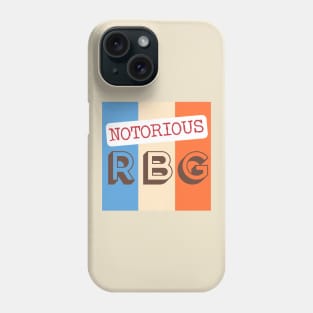 Notorious RBG Ruth Bader Ginsburg Retro Design. Phone Case