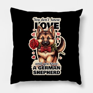 German Shepherd Valentin's day. Pillow