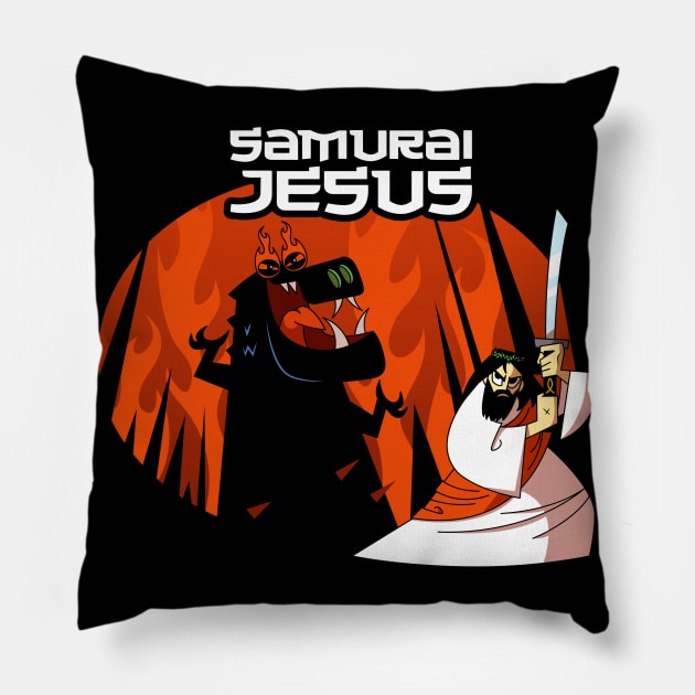 Samurai Jesus Pillow by Thoo