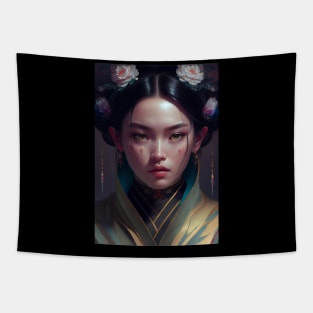 Japanese Geisha In Digital Art. Gift Idea For Japan Fans 2 Tapestry