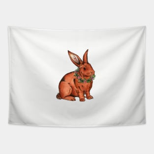 Flower bunny rabbit Tapestry