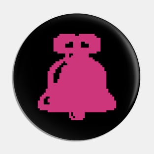 Pink Christmas bell pixel art Pin