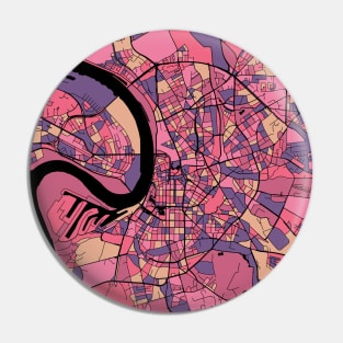 Dusseldorf Map Pattern in Purple & Pink Pin