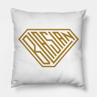 Blasian SuperEmpowered Shield (Gold) Pillow