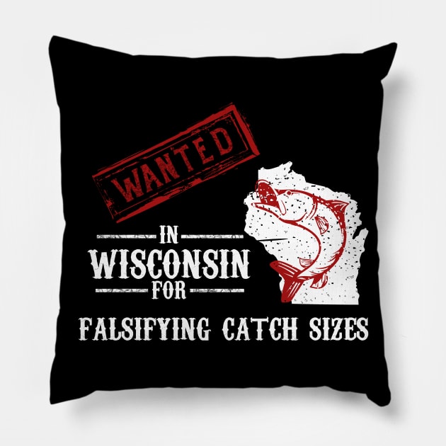 Wisconsin Fishing Lover Pillow by TriHarder12