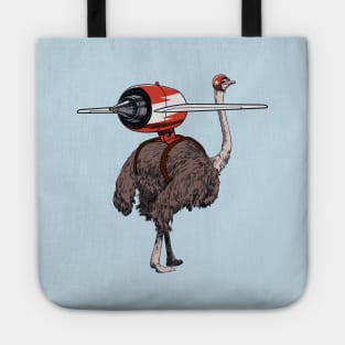 Jet ostrich Tote