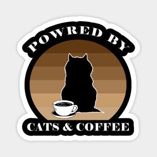 POWRED BY CATS AND COFFEE Magnet