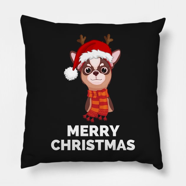 Chihuahua Funny Holiday Christmas - Chihuahua Funny Holiday Christmas Celebration - Chihuahua Lover Gifts Pillow by Famgift