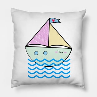 once upon a time there was a ship Pillow