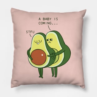 Coming Baby Avocado Pillow