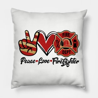 Peace love firefighter Pillow