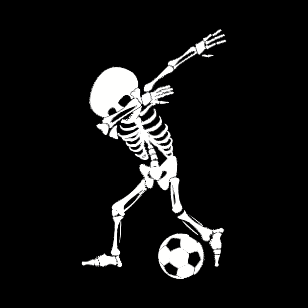 Dabbing Skeleton Soccer Shirt - Funny Halloween Dab by TeeAaron