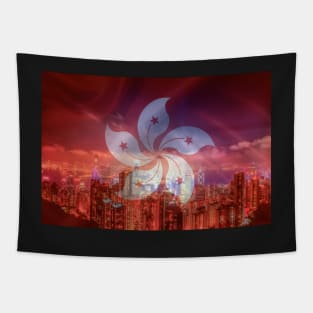 Hong Kong and Kowloon And Hong Kong Flag Tapestry