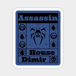 House Dimir | Assassin | MTG Guild Black on Blue Design Magnet