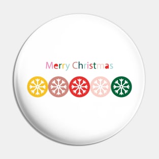 Colorful Christmas snowflakes Pin