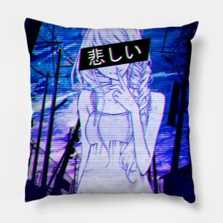 Aesthetic Japanese Girl 18 Pillow