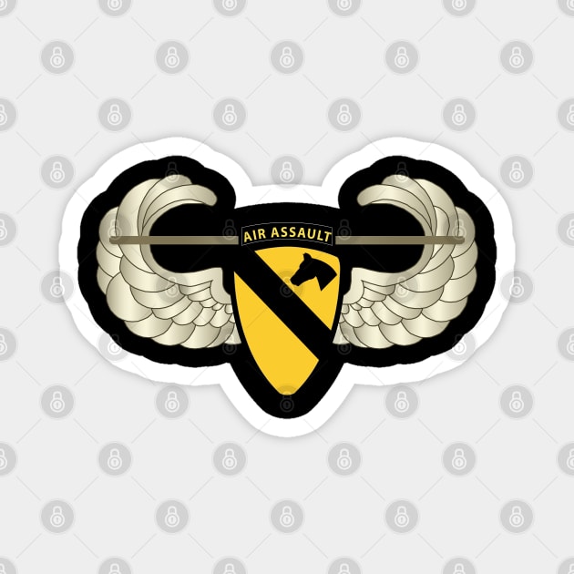 1st Cavalry Div Air Assault w Air Assault Badge wo Txt Magnet by twix123844