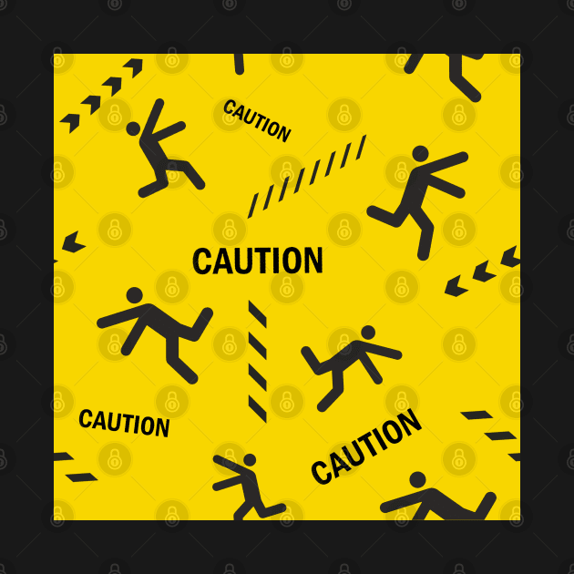 Funny caution print by ballooonfish