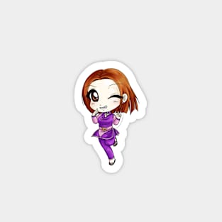 Chibi Purple Tiger Magnet