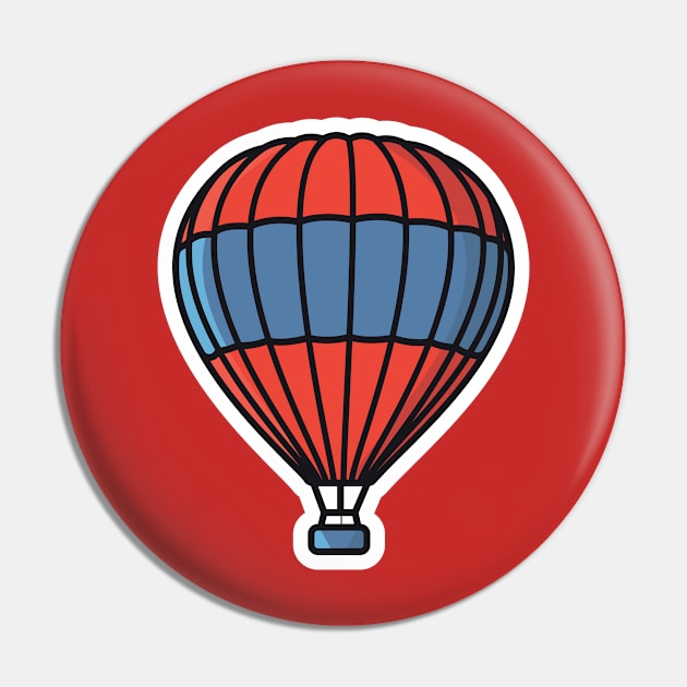 Hot Air Balloon Sticker vector illustration. Air Transportation object icon concept. Balloon festival. Air balloon sticker vector design with shadow. Pin by AlviStudio