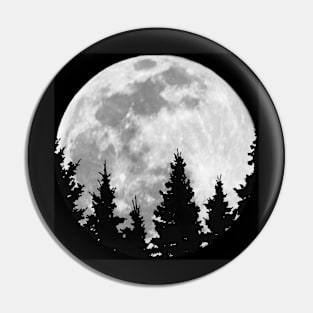 Full Moon and Redwoods Pin