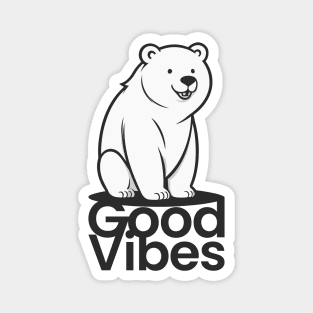 Good Vibes Polar Bear Magnet