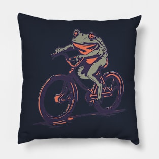 Frog on wheels Pillow