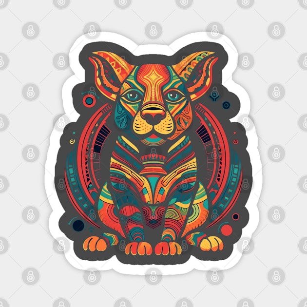 Unlock Your Zodiac Style with Vibrant Zodiac Dog Design | Shop Now Magnet by Kneazal