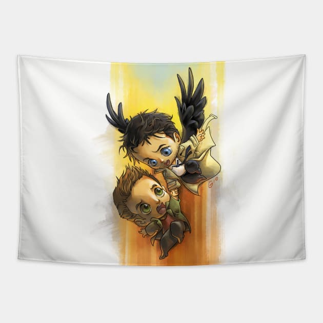 Rescue from Hell - cutest version Tapestry by GioGui