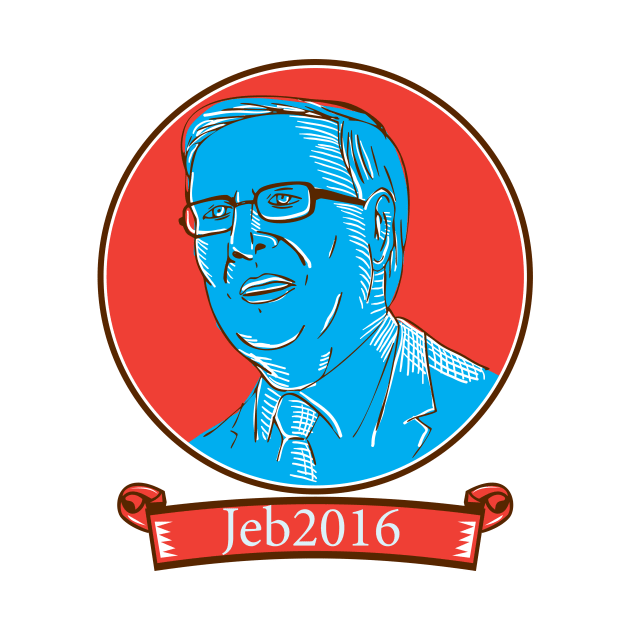 Jeb 2016 President Drawing by retrovectors