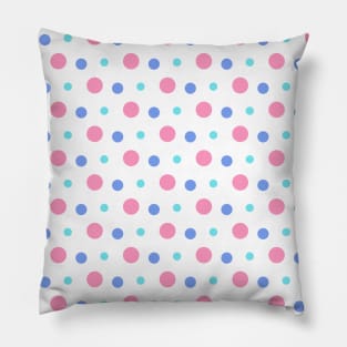 Pink Blue Dot Back To School Pattern Pillow