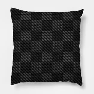 Chequered Flag Carbon Fibre Pattern Design Pillow