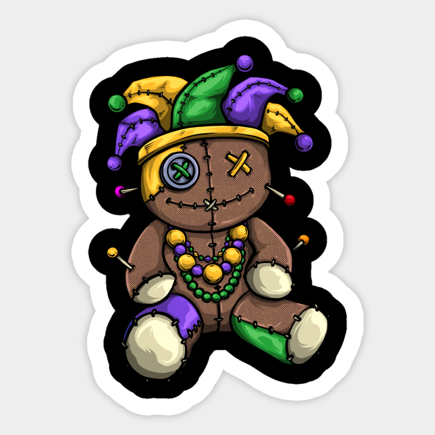 Mardi Gras Voodoo Doll - Mardi Gras - Sticker | TeePublic