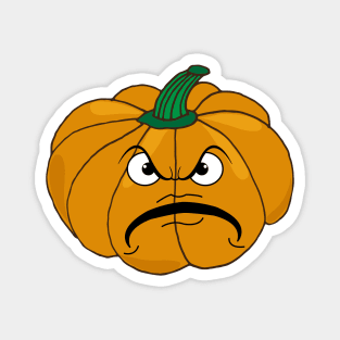 Funny Angry Halloween Pumpkin Magnet