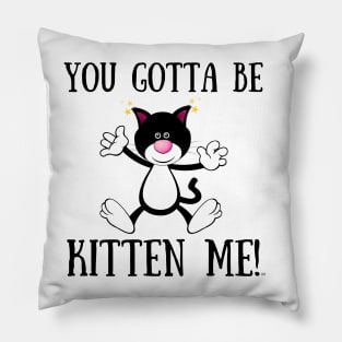 YOU GOTTA TO BE KITTEN ME! Funny Cat Pillow