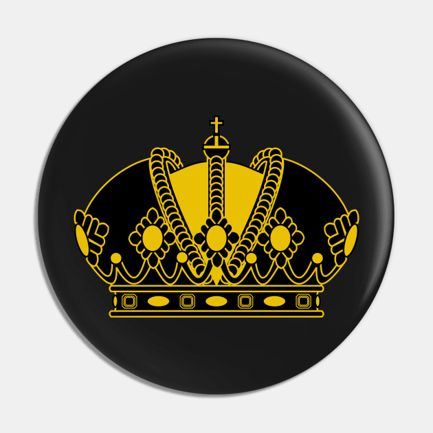 Imperial crown (black and gold) Pin by PabloDeChenez