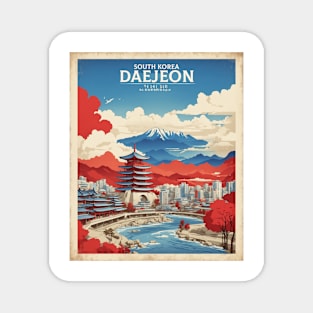 Daejeon South Korea Travel Tourism Retro Vintage Magnet