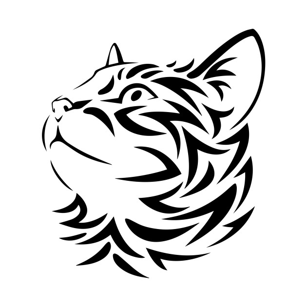 Download Tribal Cat Design - Cat - T-Shirt | TeePublic